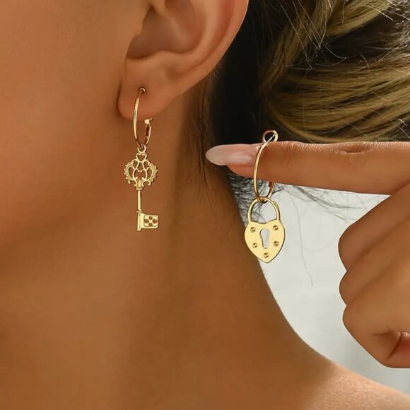 Private Label | Jewelry | New Gemmie 8k Gold Plated Lock And Key ...